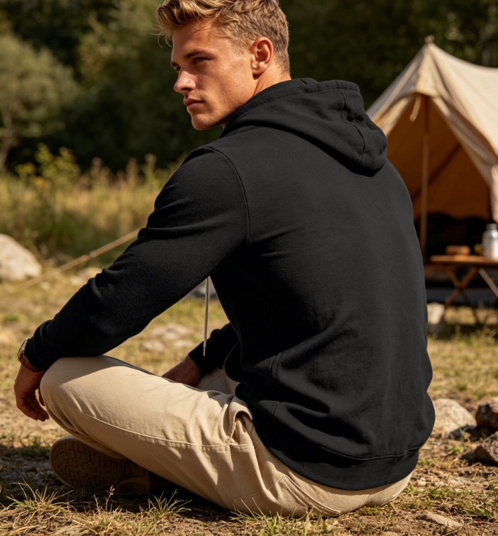 Clothes > Men's Clothing > Tops > Shirts Men's Loose Linen Long Sleeve Hooded Shirt M-3XL