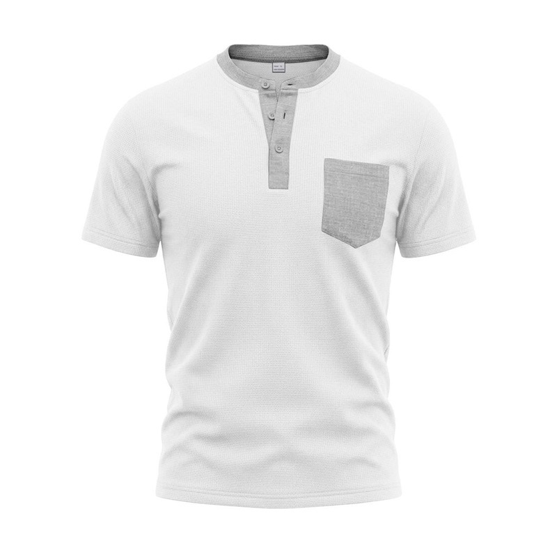 Clothes > Men's Clothing > Tops > T-Shirts Men's Short Sleeve Henley T-Shirt S-3XL