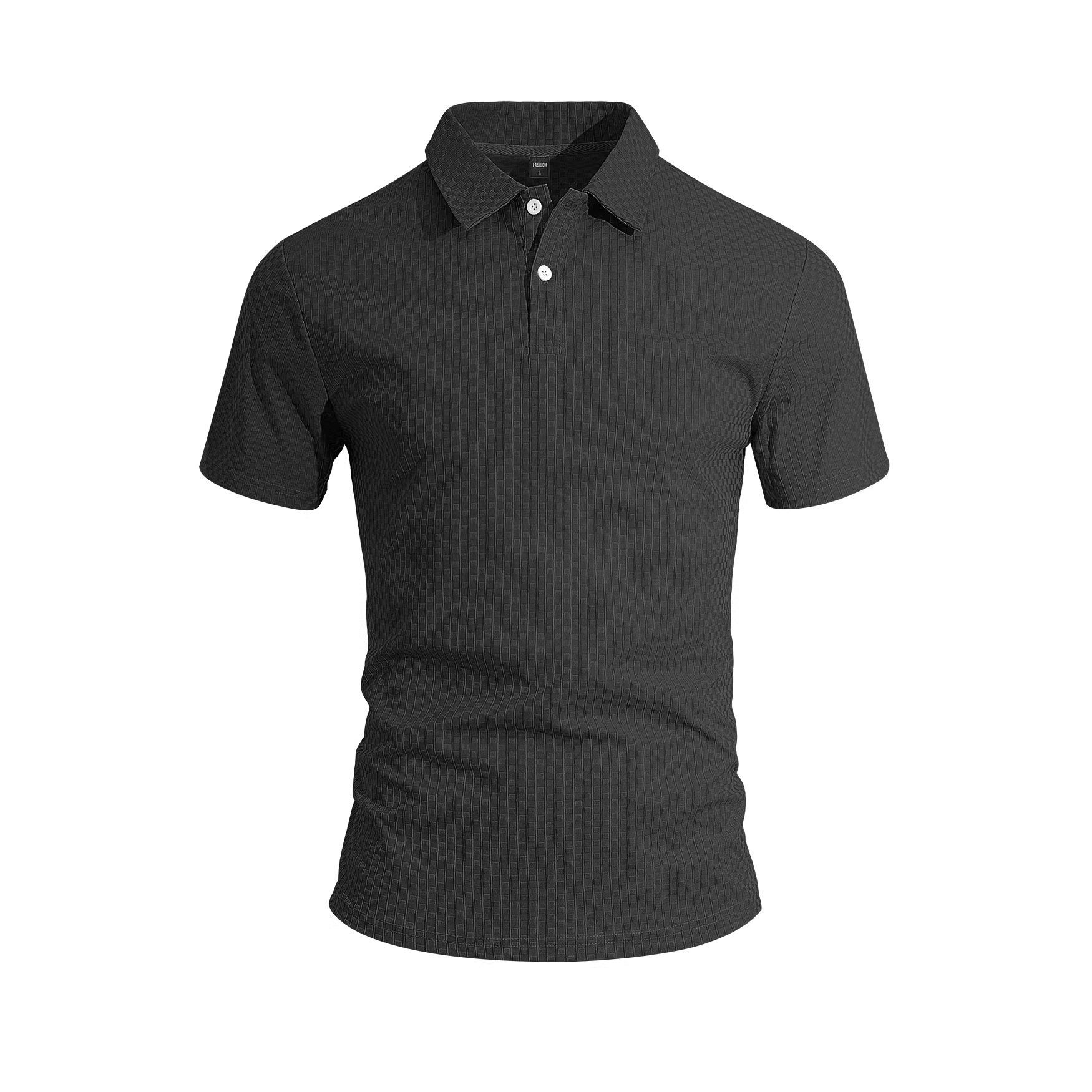 Clothes > Men's Clothing > Tops > T-Shirts  Summer Men's Checked Shirt With Lapels Short Sleeves S-3XL
