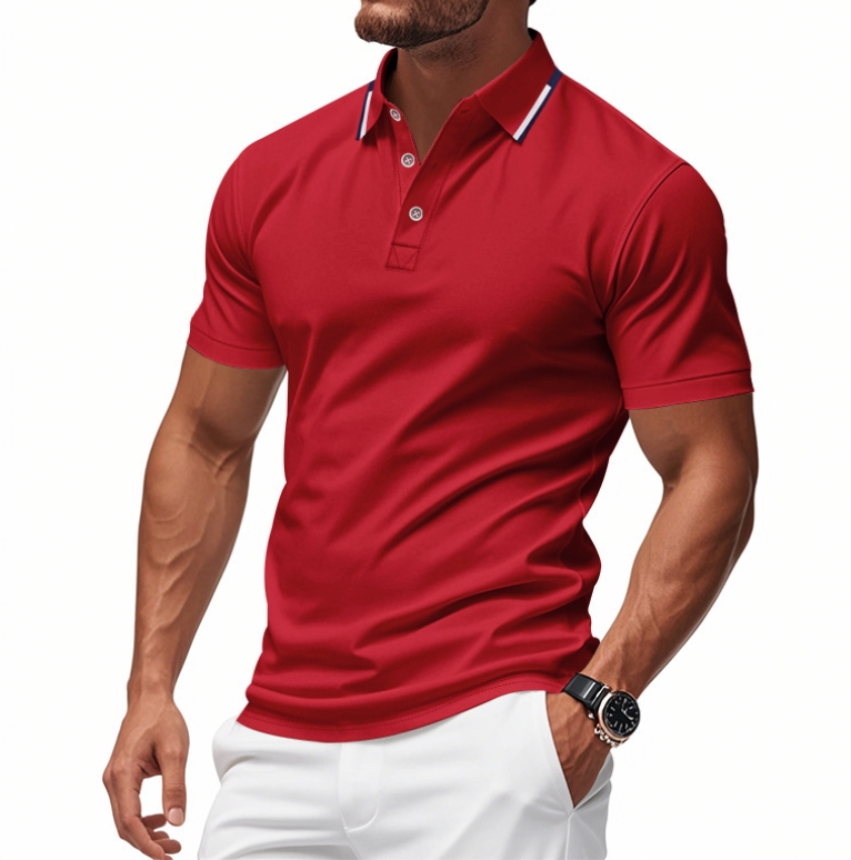 Clothes > Men's Clothing > Tops > T-Shirts Men's Short Sleeve Polo Shirt Summer Polo Shirt With Lapel S-3XL