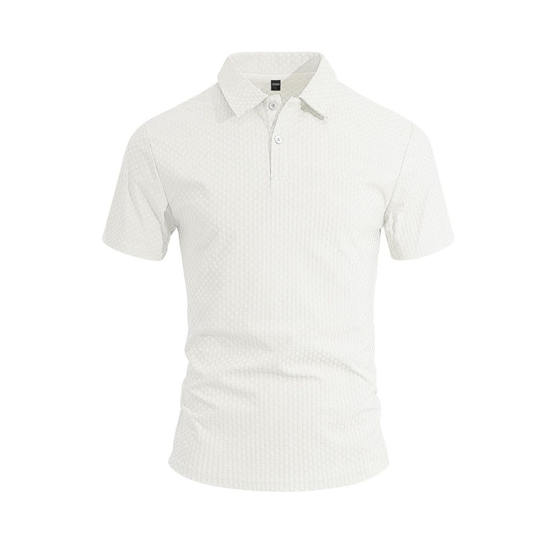 Clothes > Men's Clothing > Tops > T-Shirts  Summer Men's Checked Shirt With Lapels Short Sleeves S-3XL