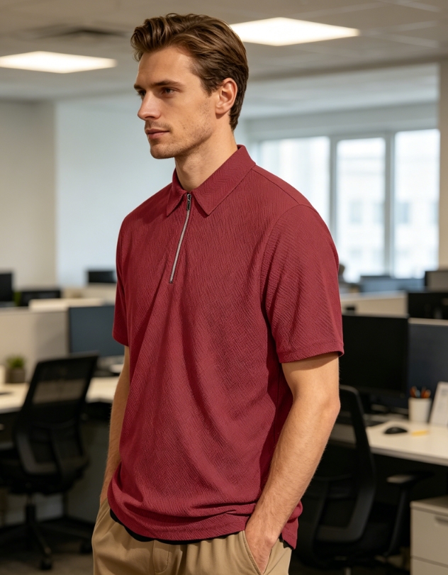 Clothes > Men's Clothing > Tops > T-Shirts  Men's Summer Loose Short Sleeve Polo Shirt S-3XL