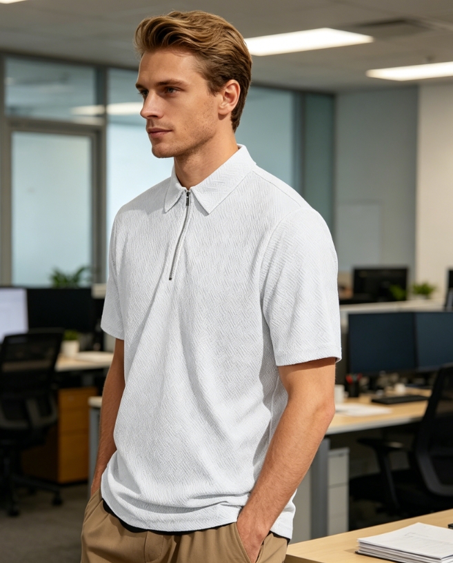 Clothes > Men's Clothing > Tops > T-Shirts  Men's Summer Loose Short Sleeve Polo Shirt S-3XL