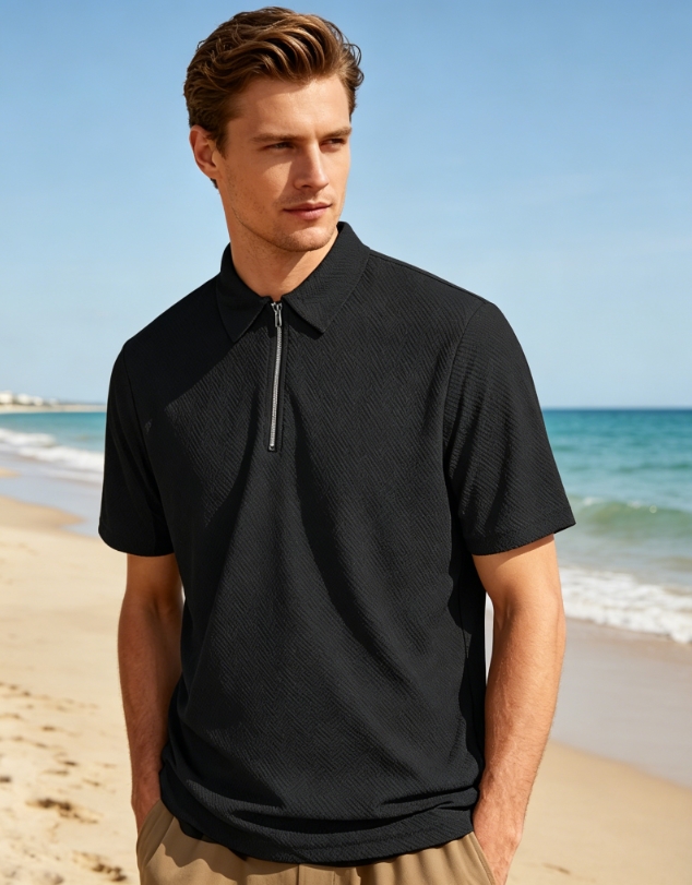 Clothes > Men's Clothing > Tops > T-Shirts  Men's Summer Loose Short Sleeve Polo Shirt S-3XL