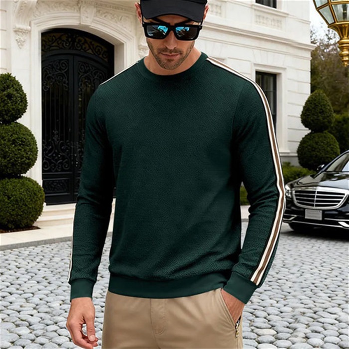 Clothes > Men's Clothing > Tops > Shirts  Spring And Autumn Men's Round Neck Casual And Versatile