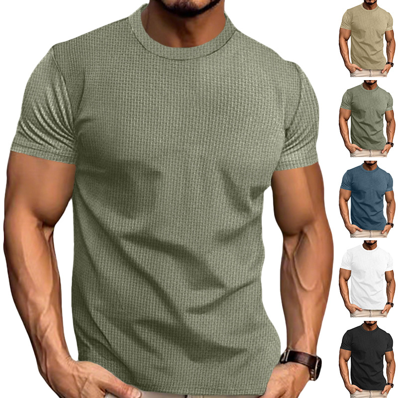 Clothes > Men's Clothing > Tops > T-Shirts  Summer Men's Short Sleeve T-Shirt Slim Shirt