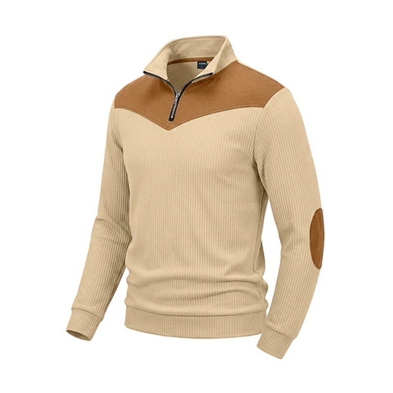Clothes > Men's Clothing > Tops > Sweatshirts & Hoodies  Men's Stand Collar Sweatshirt Fashion Long Sleeve Top