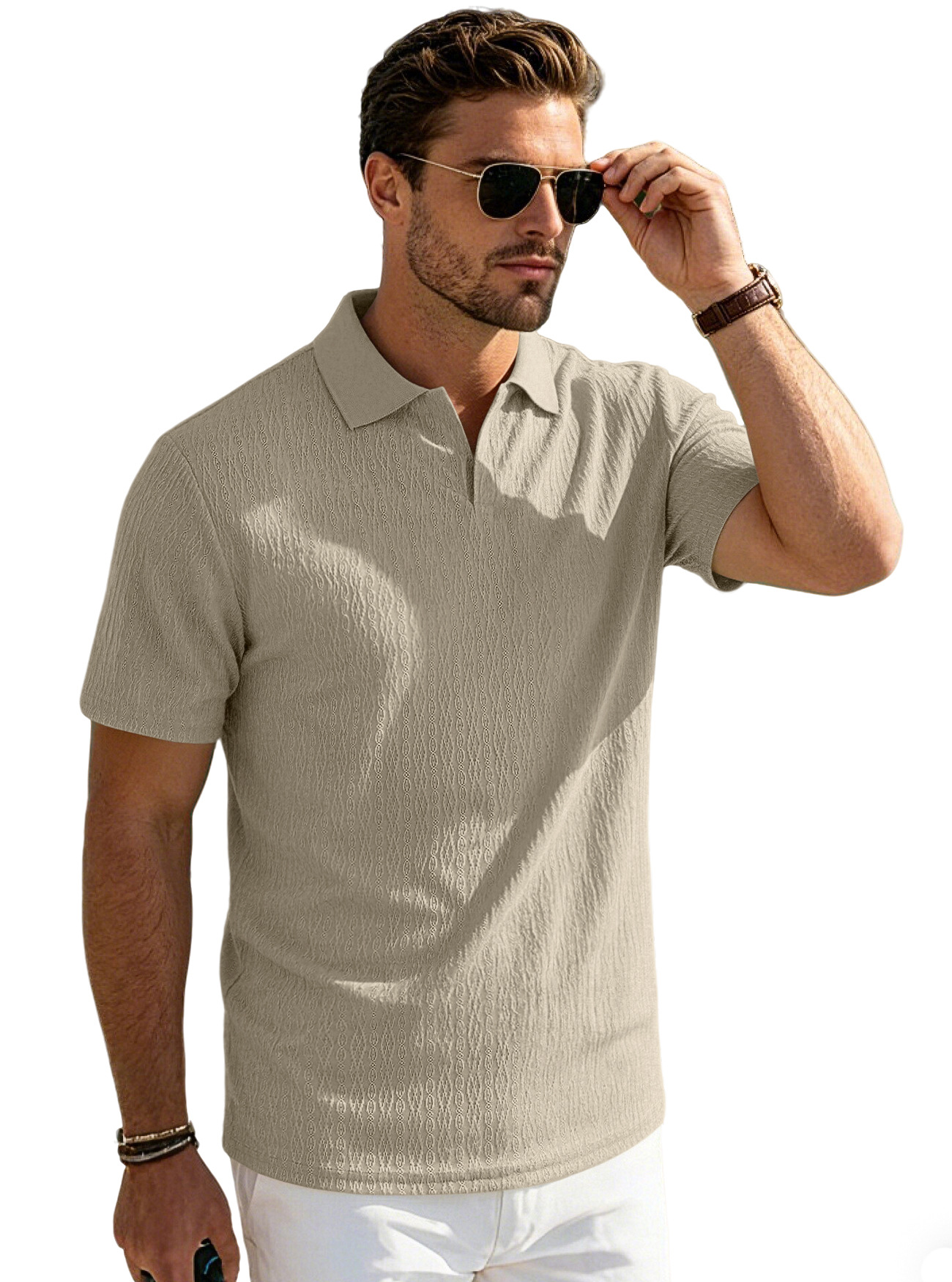 Clothes > Men's Clothing > Tops > T-Shirts Men Short Sleeve Lapel Polo Shirt Quick Dry Polyester Shirt