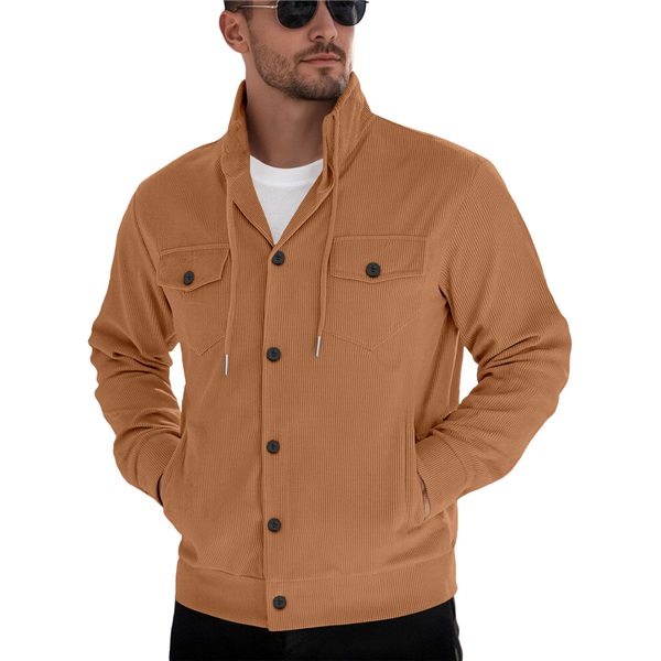 Clothes > Men's Clothing > Tops > Jackets & Coats  Autumn Oversized Loose Coat Long Sleeves Velvet Lapel Jacket