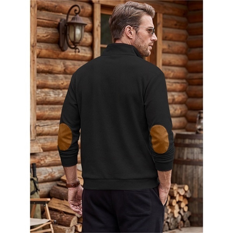 Clothes > Men's Clothing > Tops > Sweatshirts & Hoodies  Men's Stand Collar Sweatshirt Fashion Long Sleeve Top