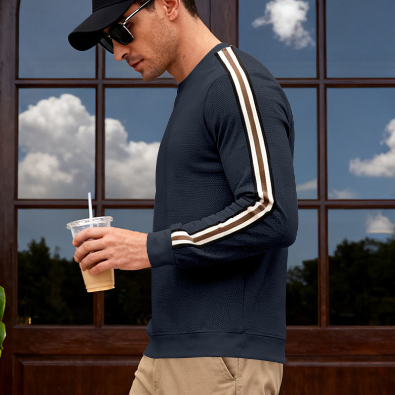Clothes > Men's Clothing > Tops > Shirts  Spring And Autumn Men's Round Neck Casual And Versatile