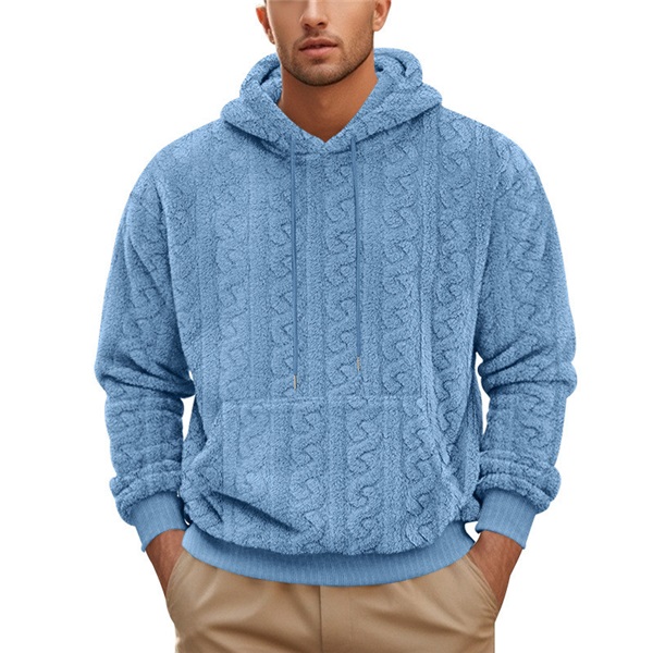 Clothes > Men's Clothing > Tops > Jackets & Coats Large Size Plush Hooded Coat For Autumn Warm Sweatshirt