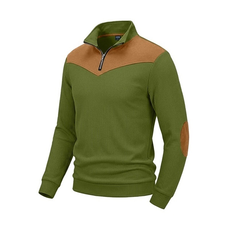 Clothes > Men's Clothing > Tops > Sweatshirts & Hoodies  Men's Stand Collar Sweatshirt Fashion Long Sleeve Top