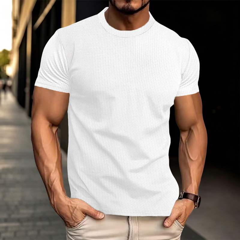 Clothes > Men's Clothing > Tops > T-Shirts  Summer Men's Short Sleeve T-Shirt Slim Shirt