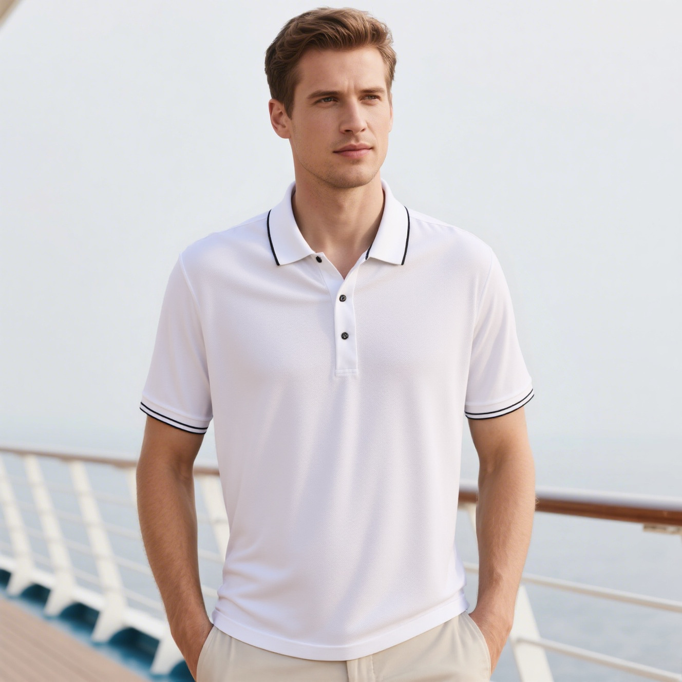 Clothes > Men's Clothing > Tops > T-Shirts  Quick-drying Cool Short-sleeved Fitness Casual Polo Shirt