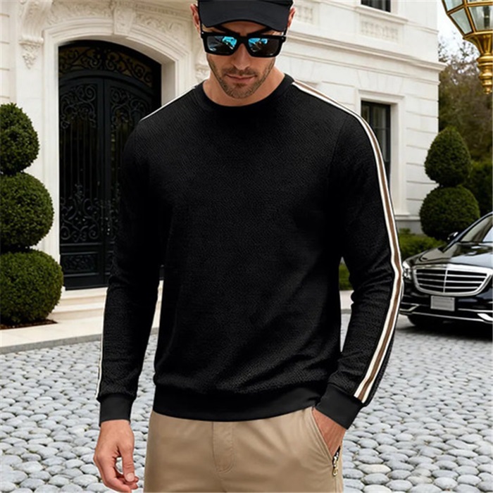 Clothes > Men's Clothing > Tops > Shirts  Spring And Autumn Men's Round Neck Casual And Versatile