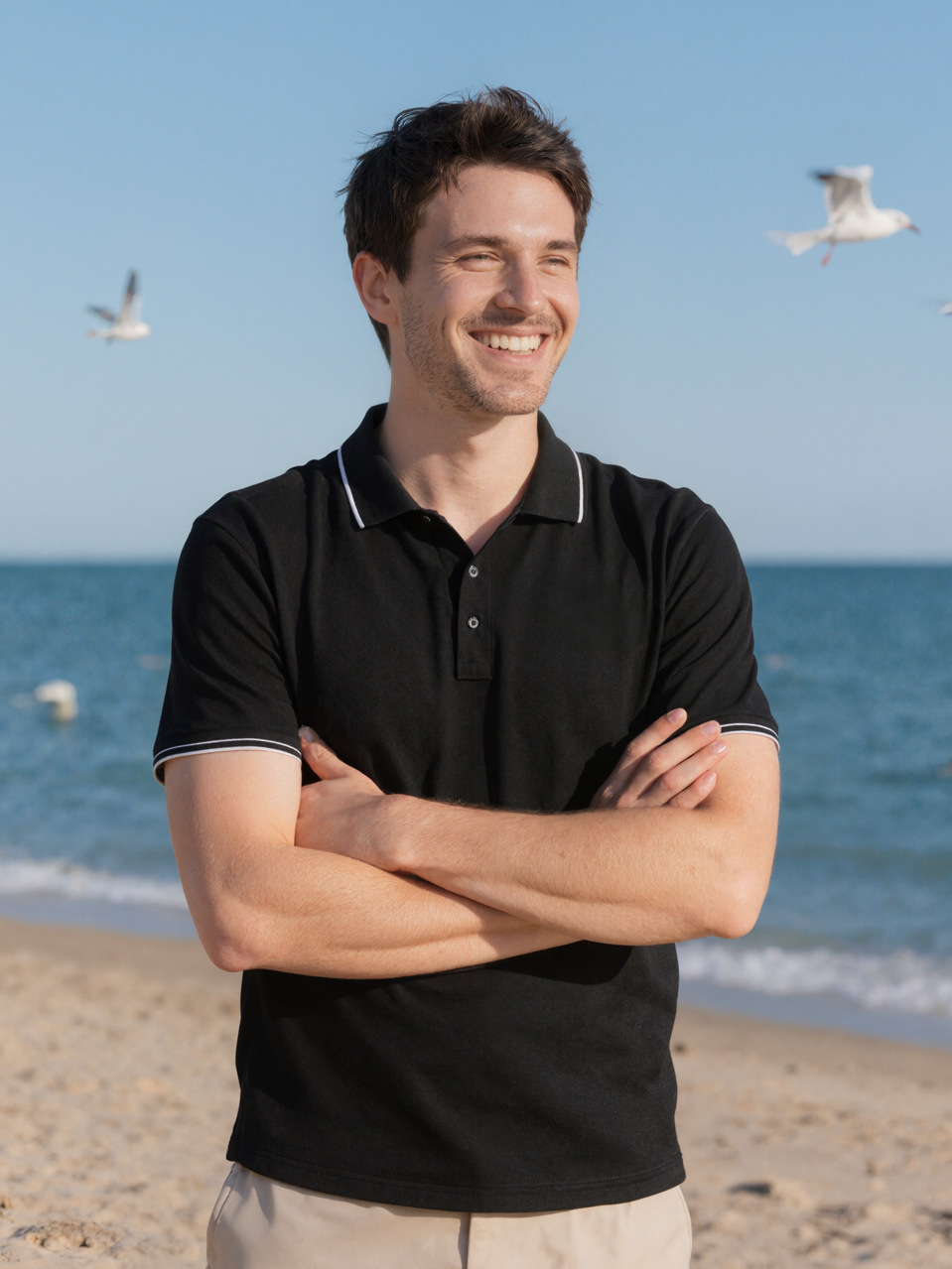Clothes > Men's Clothing > Tops > T-Shirts  Quick-drying Cool Short-sleeved Fitness Casual Polo Shirt