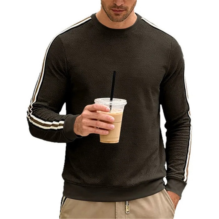 Clothes > Men's Clothing > Tops > Shirts  Spring And Autumn Men's Round Neck Casual And Versatile