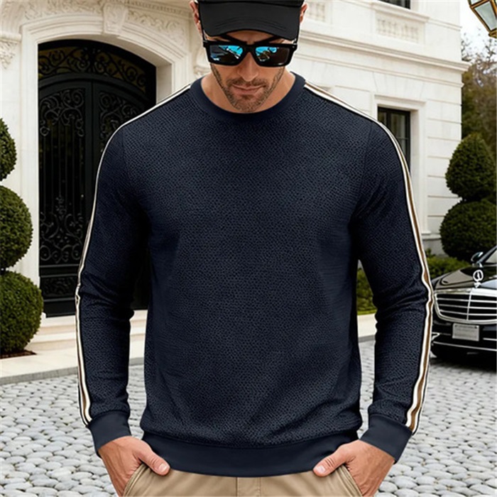 Clothes > Men's Clothing > Tops > Shirts  Spring And Autumn Men's Round Neck Casual And Versatile