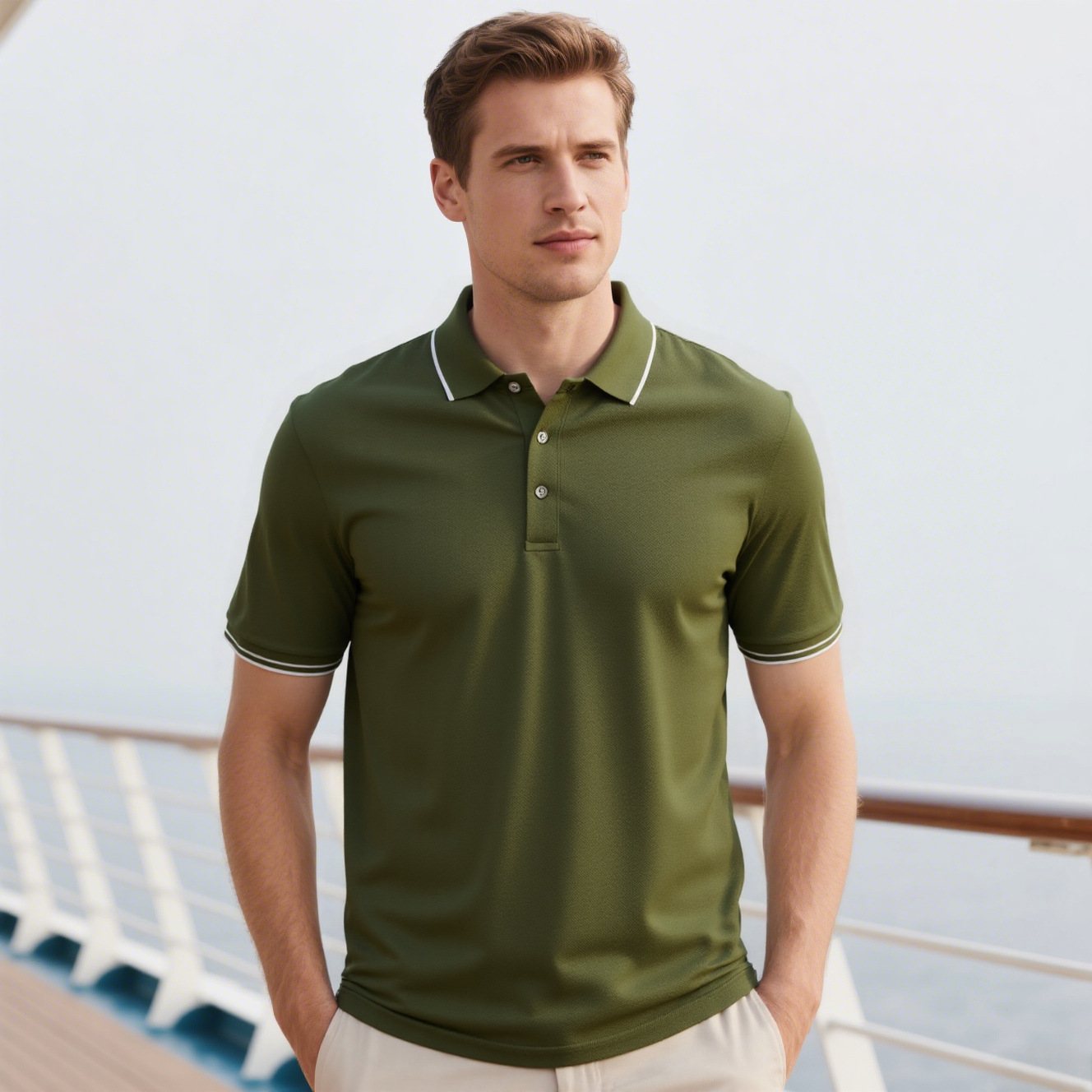 Clothes > Men's Clothing > Tops > T-Shirts  Quick-drying Cool Short-sleeved Fitness Casual Polo Shirt