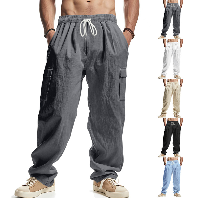 Clothes > Men's Clothing > Bottoms > Pants > Casual  Men's Breathable Overalls For All Seasons, Loose And Casual
