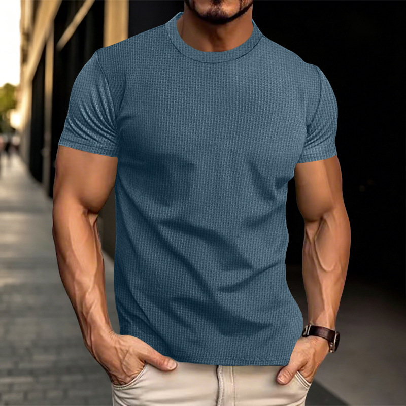 Clothes > Men's Clothing > Tops > T-Shirts  Summer Men's Short Sleeve T-Shirt Slim Shirt