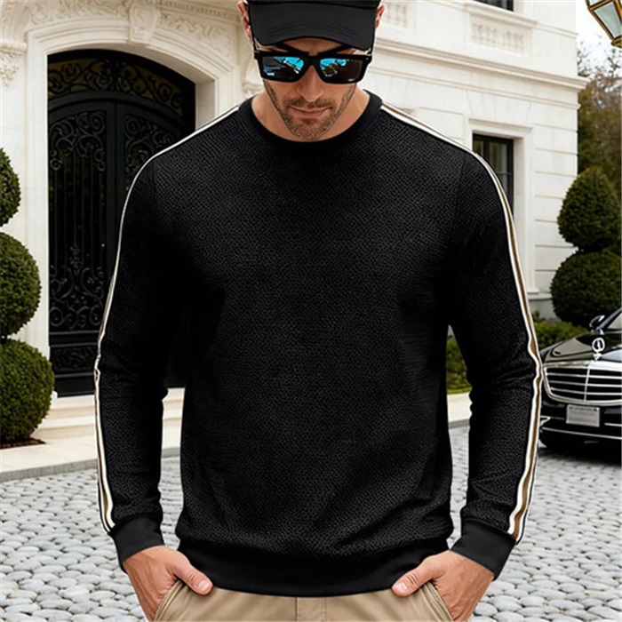 Clothes > Men's Clothing > Tops > Shirts  Spring And Autumn Men's Round Neck Casual And Versatile