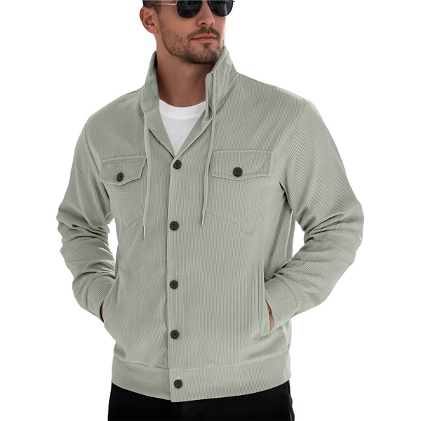 Clothes > Men's Clothing > Tops > Jackets & Coats  Autumn Oversized Loose Coat Long Sleeves Velvet Lapel Jacket