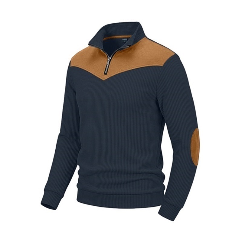 Clothes > Men's Clothing > Tops > Sweatshirts & Hoodies  Men's Stand Collar Sweatshirt Fashion Long Sleeve Top