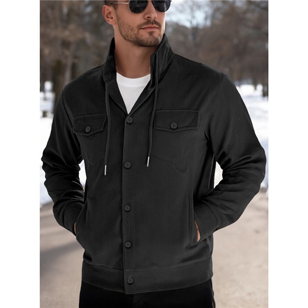 Clothes > Men's Clothing > Tops > Jackets & Coats  Autumn Oversized Loose Coat Long Sleeves Velvet Lapel Jacket