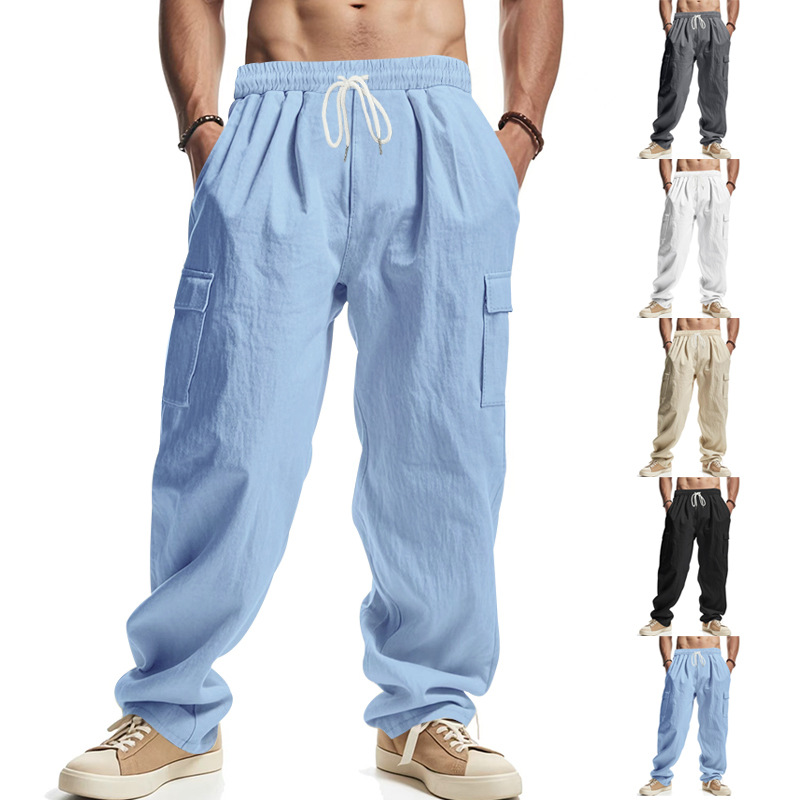 Clothes > Men's Clothing > Bottoms > Pants > Casual  Men's Breathable Overalls For All Seasons, Loose And Casual