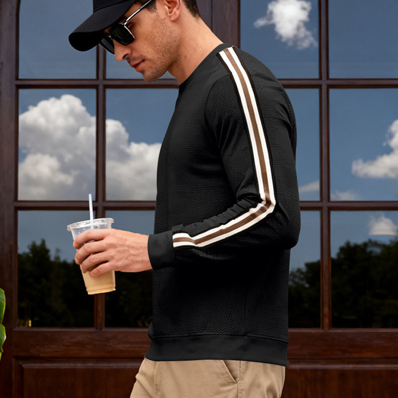Clothes > Men's Clothing > Tops > Shirts  Spring And Autumn Men's Round Neck Casual And Versatile