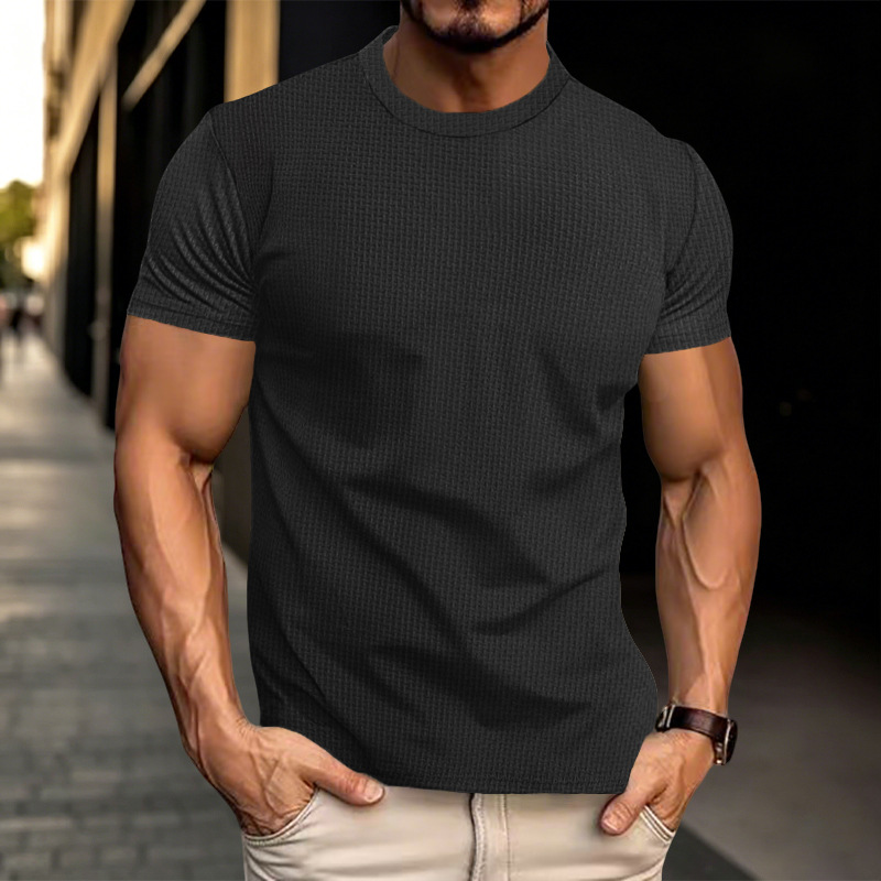 Clothes > Men's Clothing > Tops > T-Shirts  Summer Men's Short Sleeve T-Shirt Slim Shirt