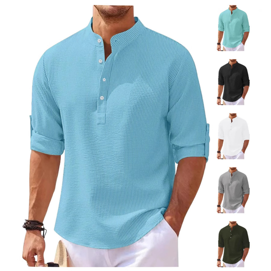 Men's Long Sleeve Polo Shirt Summer Casual Collar Polo Shirt Clothes > Men's Clothing > Tops > Shirts