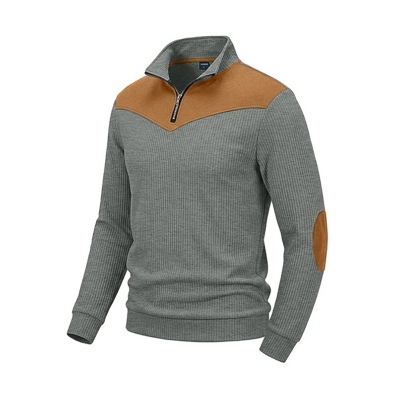 Clothes > Men's Clothing > Tops > Sweatshirts & Hoodies  Men's Stand Collar Sweatshirt Fashion Long Sleeve Top