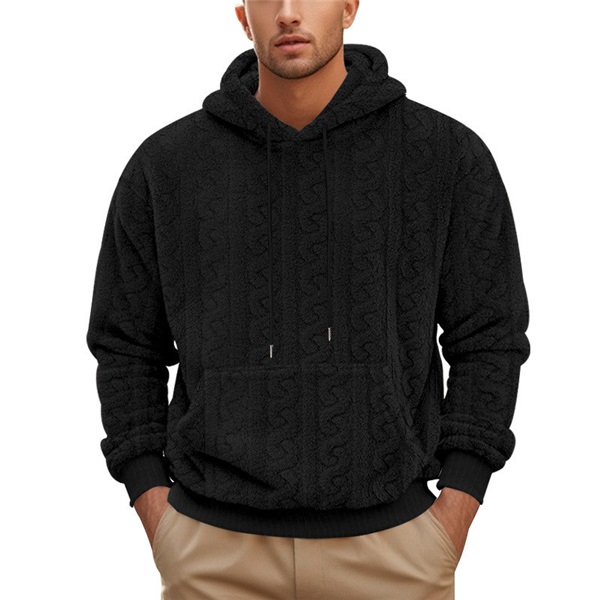 Clothes > Men's Clothing > Tops > Jackets & Coats Large Size Plush Hooded Coat For Autumn Warm Sweatshirt
