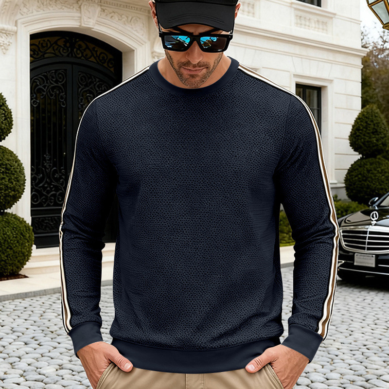 Clothes > Men's Clothing > Tops > Shirts  Spring And Autumn Men's Round Neck Casual And Versatile