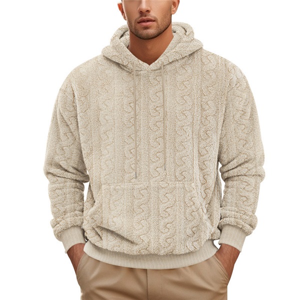 Clothes > Men's Clothing > Tops > Jackets & Coats Large Size Plush Hooded Coat For Autumn Warm Sweatshirt