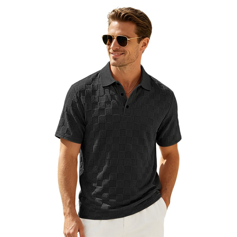Clothes > Men's Clothing > Tops > T-Shirts  Summer Men's Lapel Polo Shirt Plus Size Short Sleeve T-Shirt