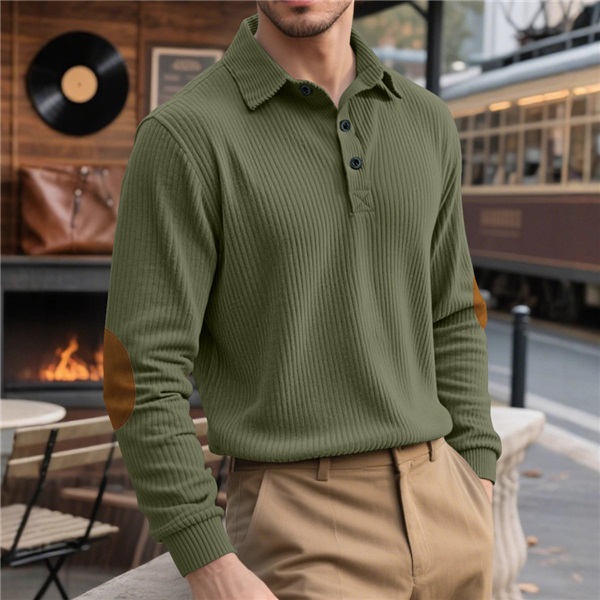 Clothes > Men's Clothing > Tops > Sweatshirts & Hoodies Lapel POLO Shirt Autumn Winter Men's Sweatshirt