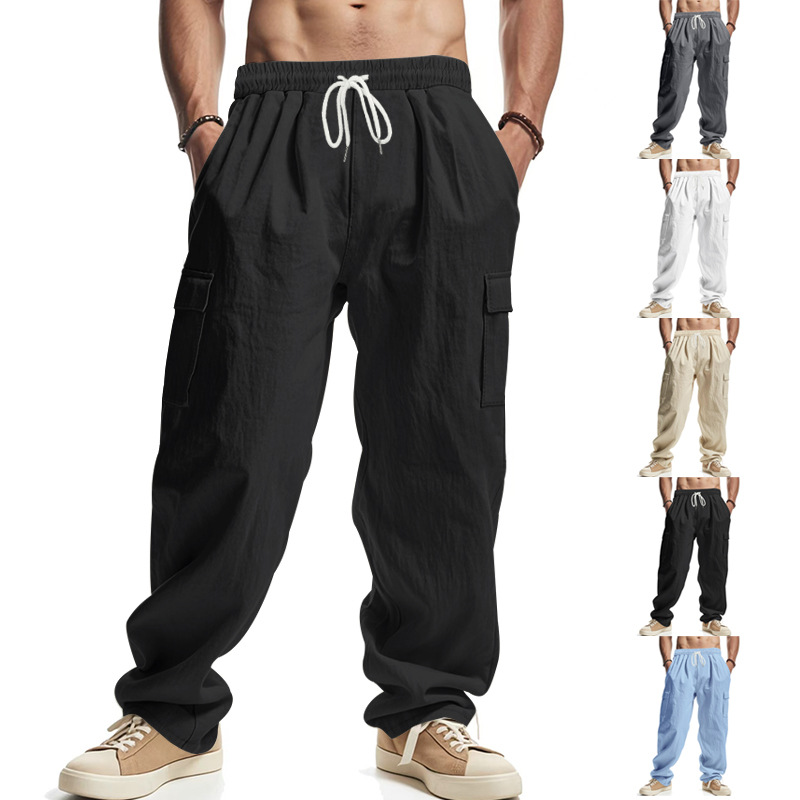 Clothes > Men's Clothing > Bottoms > Pants > Casual  Men's Breathable Overalls For All Seasons, Loose And Casual