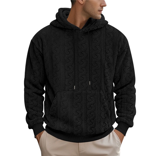 Clothes > Men's Clothing > Tops > Jackets & Coats Large Size Plush Hooded Coat For Autumn Warm Sweatshirt
