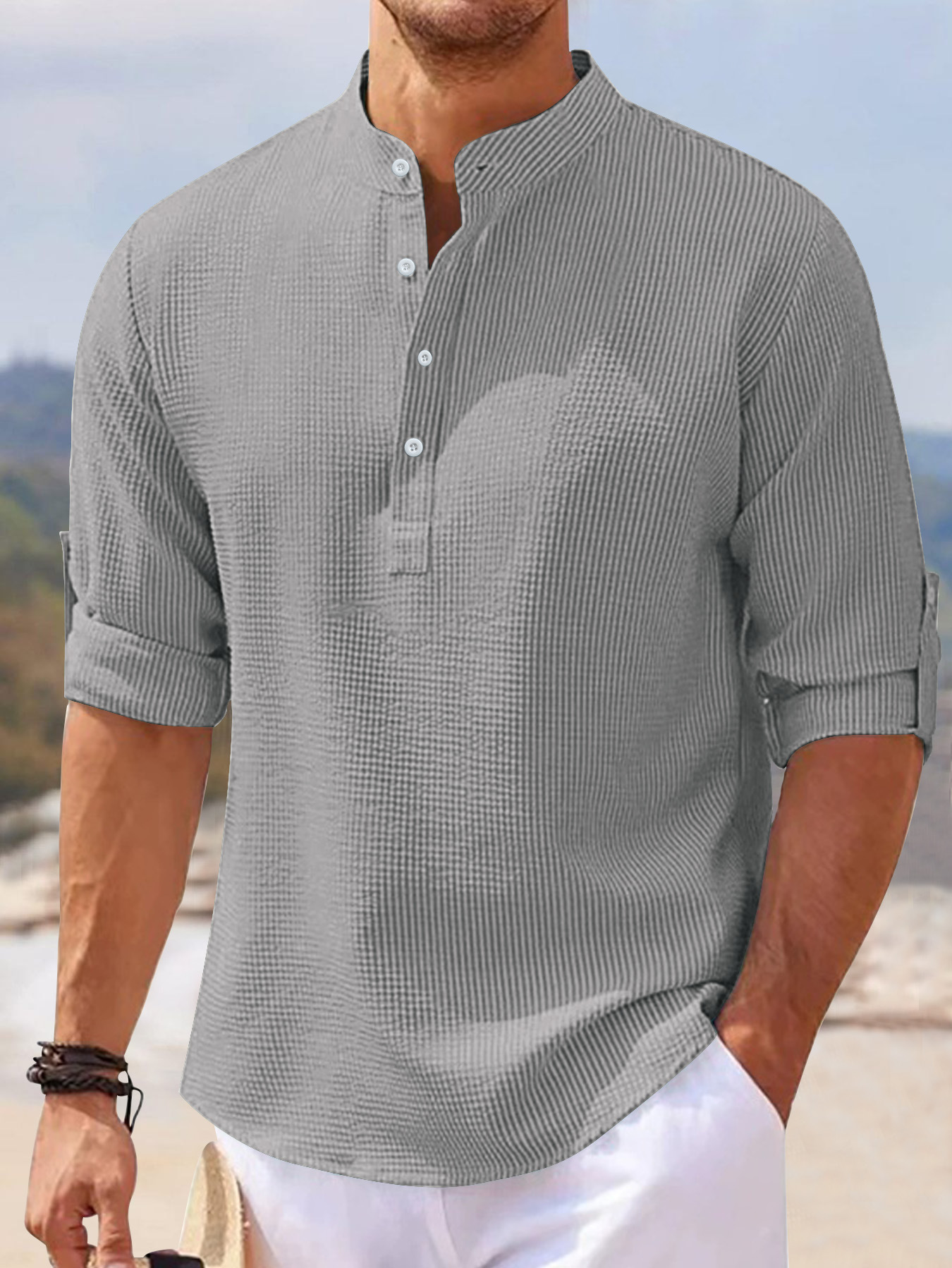 Men's Long Sleeve Polo Shirt Summer Casual Collar Polo Shirt Clothes > Men's Clothing > Tops > Shirts