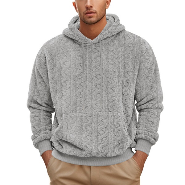 Clothes > Men's Clothing > Tops > Jackets & Coats Large Size Plush Hooded Coat For Autumn Warm Sweatshirt