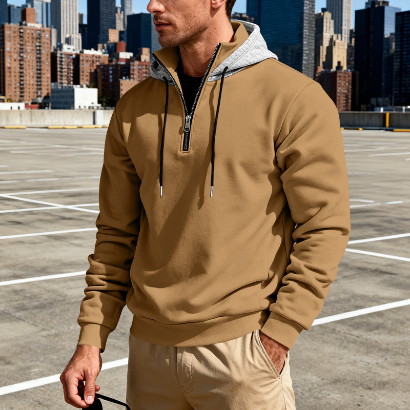Clothes > Men's Clothing > Tops > Sweatshirts & Hoodies  Men’s Loose-Fit Hooded Sweatshirt with Long Sleeves