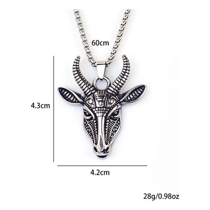 Fashion Accessories > Jewelry > Men Jewelry > Necklaces > Fashion Necklaces Men's Punk Necklace With Goat's Head