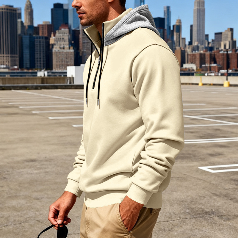 Clothes > Men's Clothing > Tops > Sweatshirts & Hoodies  Men’s Loose-Fit Hooded Sweatshirt with Long Sleeves