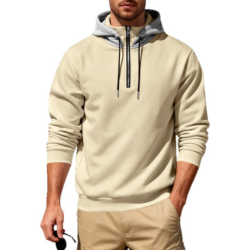 Clothes > Men's Clothing > Tops > Sweatshirts & Hoodies  Men’s Loose-Fit Hooded Sweatshirt with Long Sleeves