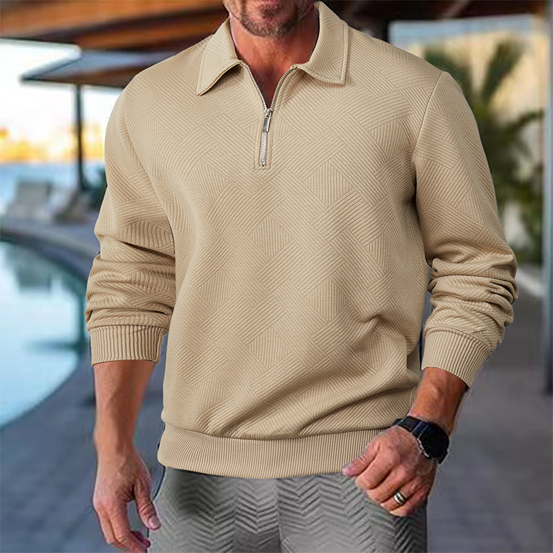 Clothes > Men's Clothing > Tops > Sweatshirts & Hoodies Autumn Men’s Long-Sleeved Hoodie with a Turn-Down Collar