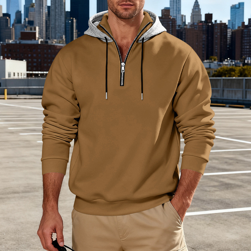 Clothes > Men's Clothing > Tops > Sweatshirts & Hoodies  Men’s Loose-Fit Hooded Sweatshirt with Long Sleeves